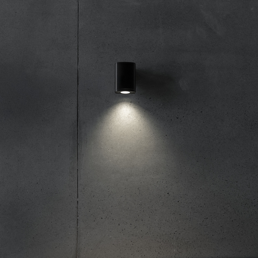 Āra sienas lampa ZEVI 1xGU10/10W/230V IP54 melna