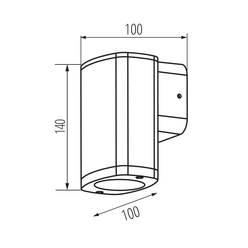 Āra sienas lampa ZEVI 1xGU10/10W/230V IP54 melna