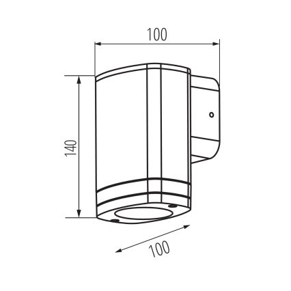 Āra sienas lampa ZEVI 1xGU10/10W/230V IP54 antracīta