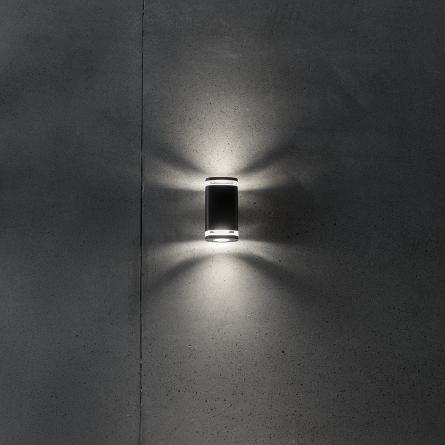 Āra sienas lampa ZEVI 2xGU10/10W/230V IP54 melna