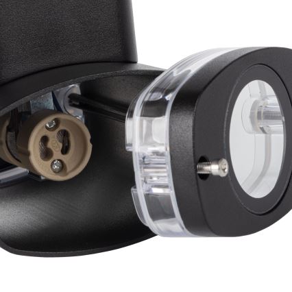 Āra sienas lampa ZEVI 2xGU10/10W/230V IP54 melna