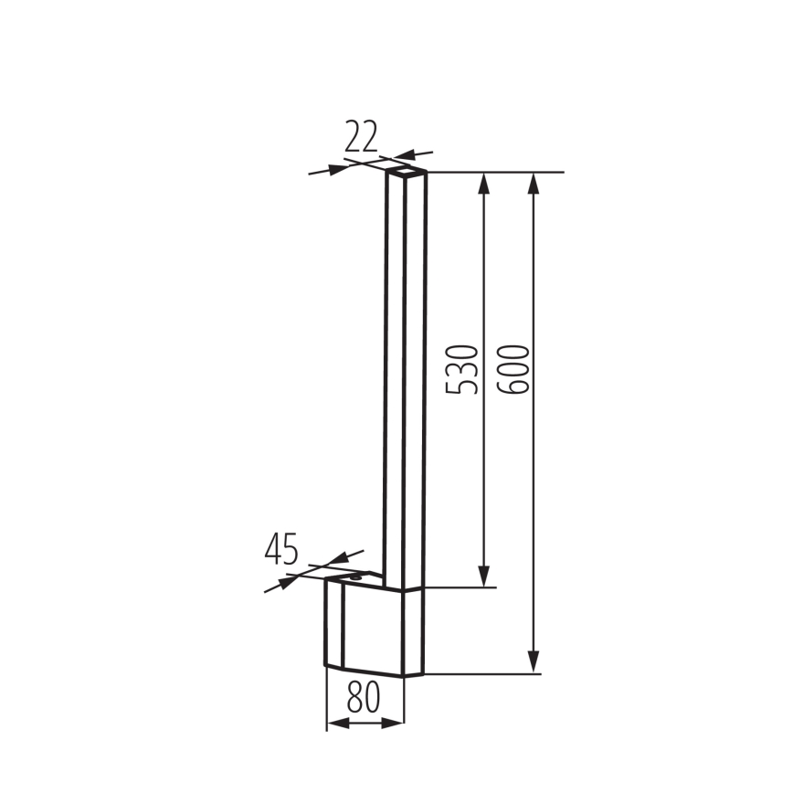 LED Āra sienas lampa YALTE LED/8W/230V 3000K IP54 melna