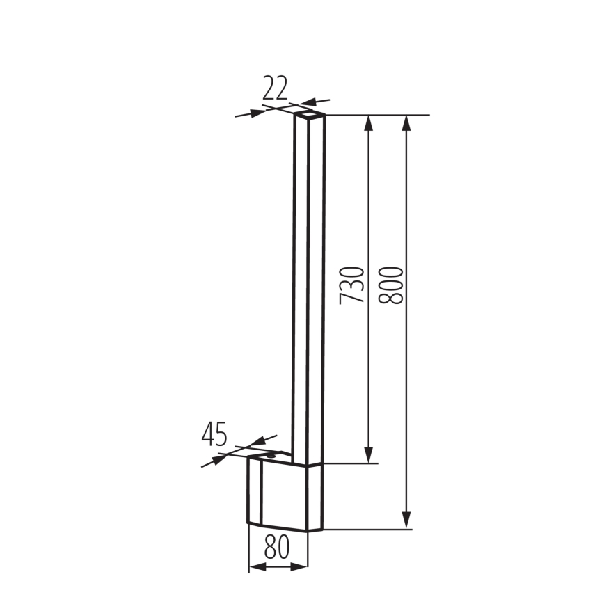 LED Āra sienas lampa YALTE LED/10W/230V 4000K IP54 melna