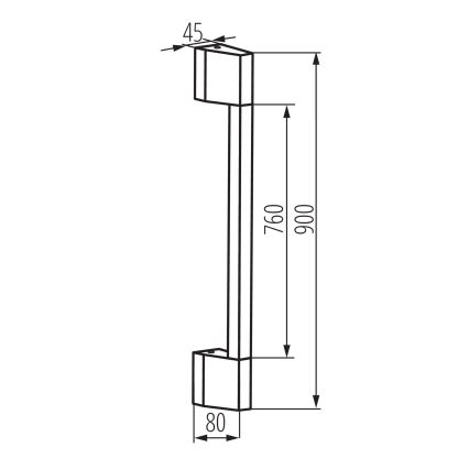 LED Āra sienas lampa YALTE LED/8W/230V 4000K IP54 melna
