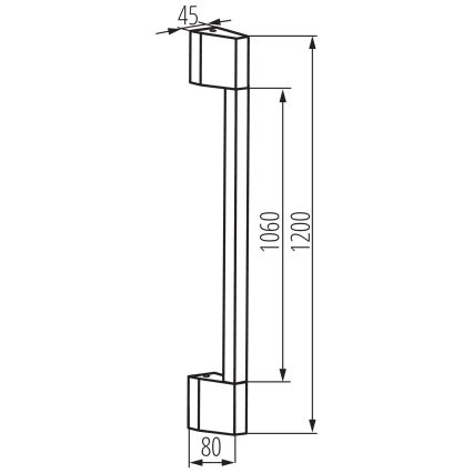 LED Āra sienas lampa YALTE LED/11W/230V 3000K IP54 melna