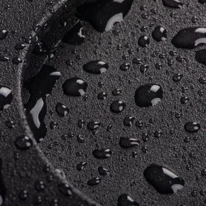 LED kāpņu gaismeklis ar kustības un krēslas sensoru EXIN LED/2,5W/230V 3000K IP65, melns, apaļš