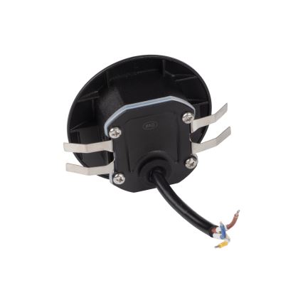 LED kāpņu gaismeklis ar kustības un krēslas sensoru EXIN LED/2,5W/230V 3000K IP65, melns, apaļš