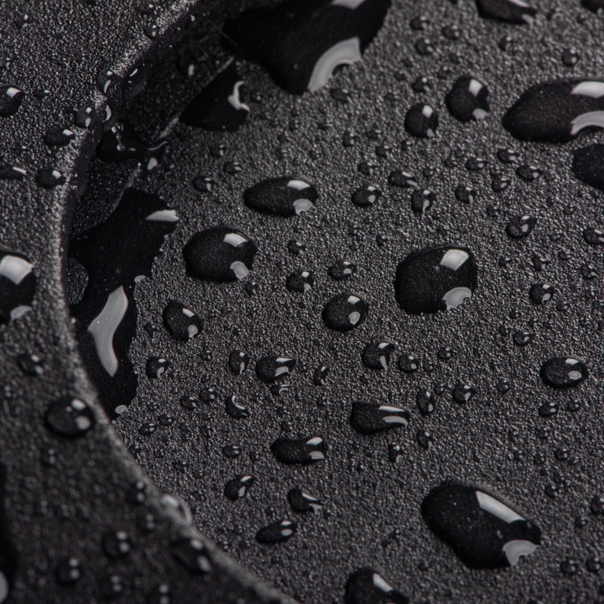 LED kāpņu gaismeklis ar kustības un krēslas sensoru EXIN LED/2,5W/230V 3000K IP65 melns kvadrātveida