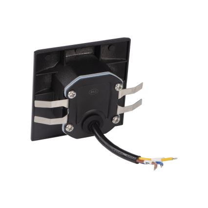 LED kāpņu gaismeklis ar kustības un krēslas sensoru EXIN LED/2,5W/230V 3000K IP65 melns kvadrātveida