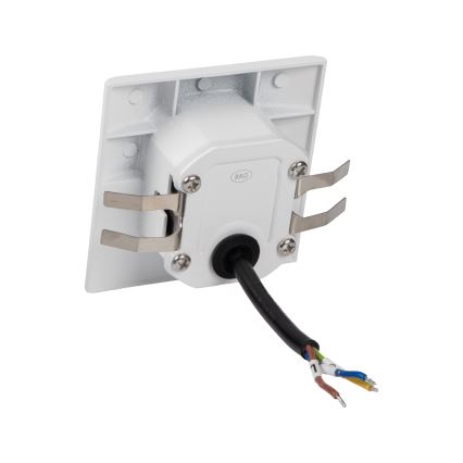 LED kāpņu gaismeklis ar kustības un krēslas sensoru EXIN LED/2,5W/230V 4000K IP65 balts, kvadrātveida