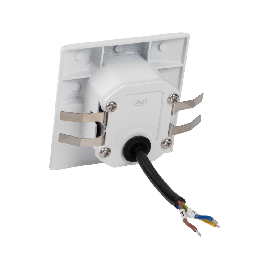 LED kāpņu gaismeklis ar kustības un krēslas sensoru EXIN LED/2,5W/230V 4000K IP65 balts, kvadrātveida