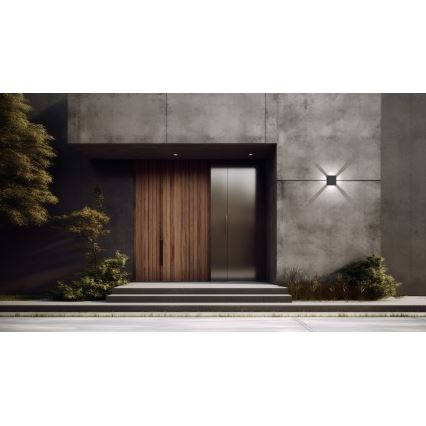 LED āra sienas gaismeklis REFAZI LED/6W/230V IP54 melns
