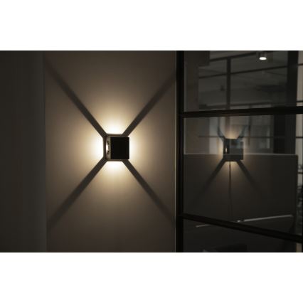 LED āra sienas gaismeklis REFAZI LED/6W/230V IP54 melns