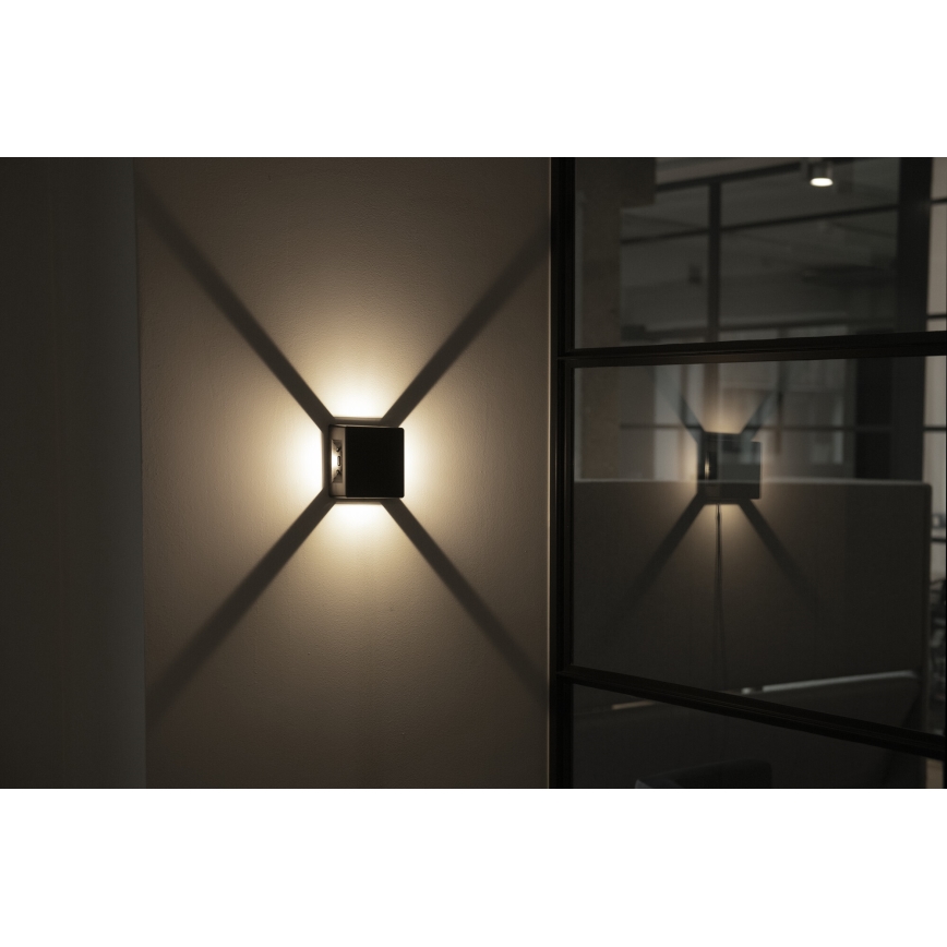 LED āra sienas gaismeklis REFAZI LED/6W/230V IP54 melns