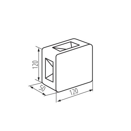 LED āra sienas gaismeklis REFAZI LED/6W/230V IP54 melns