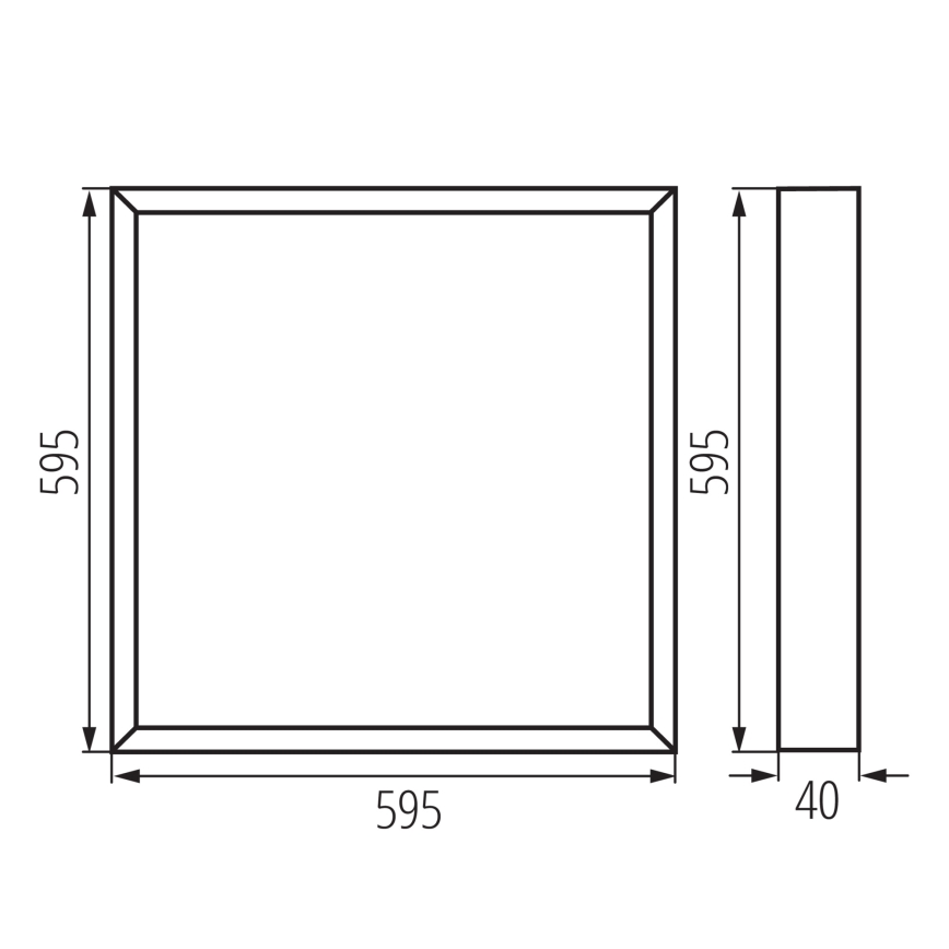 LED virsmas panelis BLINGO AIO LED/40W/230V 3000/4000/6500K 60x60 cm CRI 90
