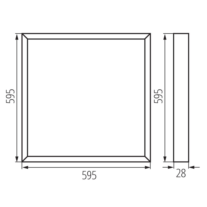 LED iebūvējamais griestu panelis BLINGO UAIO LED/38W/230V 3000/4000/6500K 60x60 cm CRI 90 UGR19