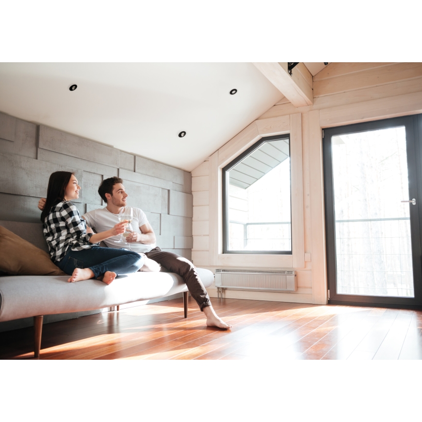 LED iebūvējamais griestu gaismeklis FIZU LED/4W/230V 3000/4000/6500K melns