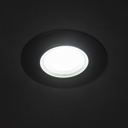 LED iebūvējamais griestu gaismeklis FIZU LED/4W/230V 3000/4000/6500K melns