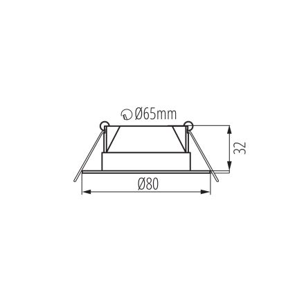 LED iebūvējamais griestu gaismeklis FIZU LED/4W/230V 3000/4000/6500K melns