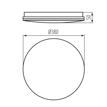 LED griestu gaismeklis vannas istabai ENELO LED/24W/230V Ø 38 cm IP44