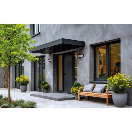 Āra sienas gaismeklis LERTO 1xE27/15W/230V IP54 melns