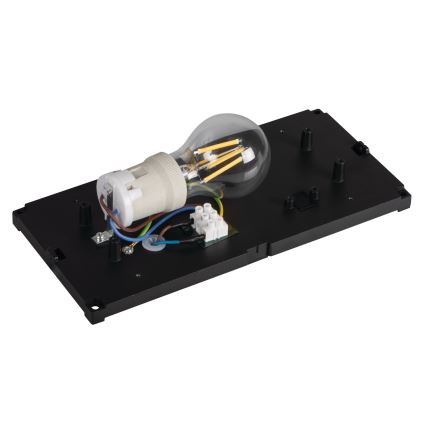 Āra sienas gaismeklis LERTO 1xE27/15W/230V IP54 melns