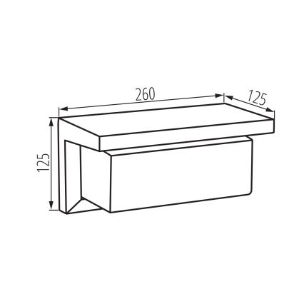 Āra sienas gaismeklis LERTO 1xE27/15W/230V IP54 melns