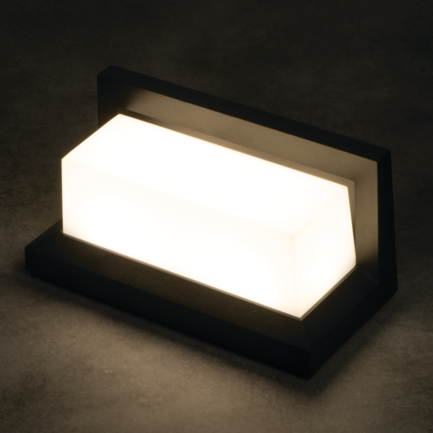LED āra sienas gaismeklis LERTO LED/12W/230V IP54 melns