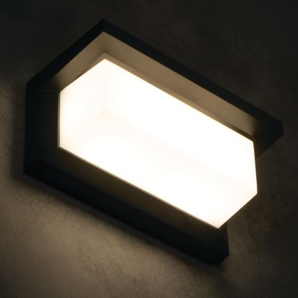 LED āra sienas gaismeklis LERTO LED/12W/230V IP54 melns