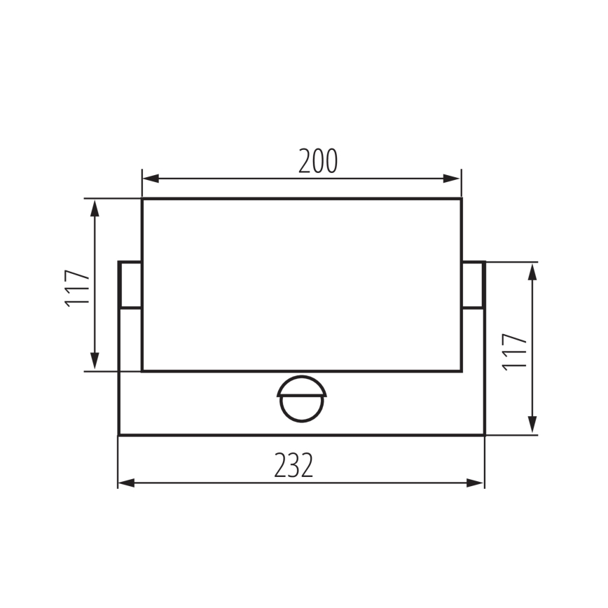 LED āra sienas lampa ar kustības un krēslas sensoru XERTO LED/20W/230V 3000/4000/6500K IP44 melna
