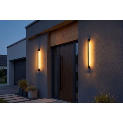 LED āra sienas gaismeklis YALTE LED/8,5W/230V 3000/4000/6500K 93 cm IP54 melns