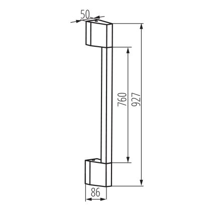 LED āra sienas gaismeklis YALTE LED/8,5W/230V 3000/4000/6500K 93 cm IP54 melns