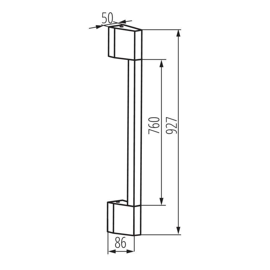 LED āra sienas gaismeklis YALTE LED/8,5W/230V 3000/4000/6500K 93 cm IP54 melns