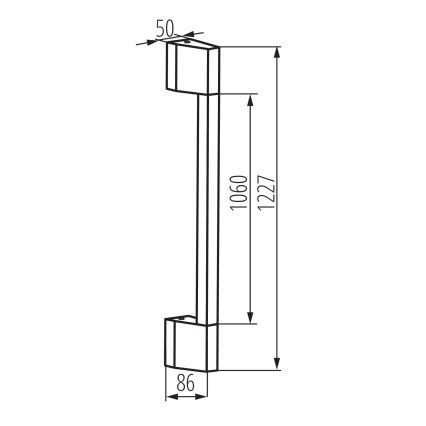 LED āra sienas gaismeklis YALTE LED/12W/230V 3000/4000/6500K 123 cm IP54 melns
