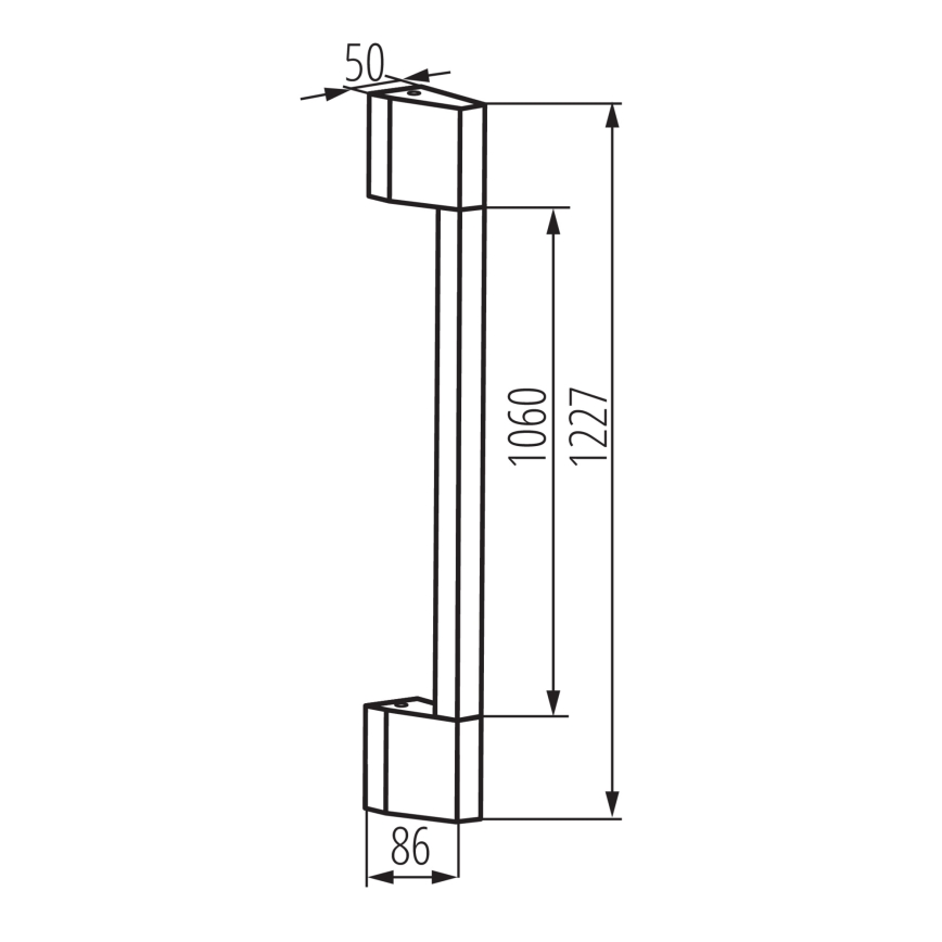 LED āra sienas gaismeklis YALTE LED/12W/230V 3000/4000/6500K 123 cm IP54 melns