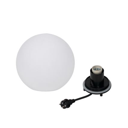 Āra lampa STONO 1xE27/15W/230V Ø 20 cm IP65 balta