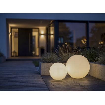 Āra lampa STONO 1xE27/20W/230V Ø 30 cm IP65 balta
