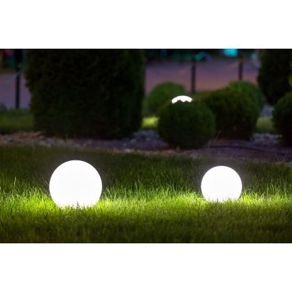 Āra lampa STONO 1xE27/20W/230V Ø 30 cm IP65 balta
