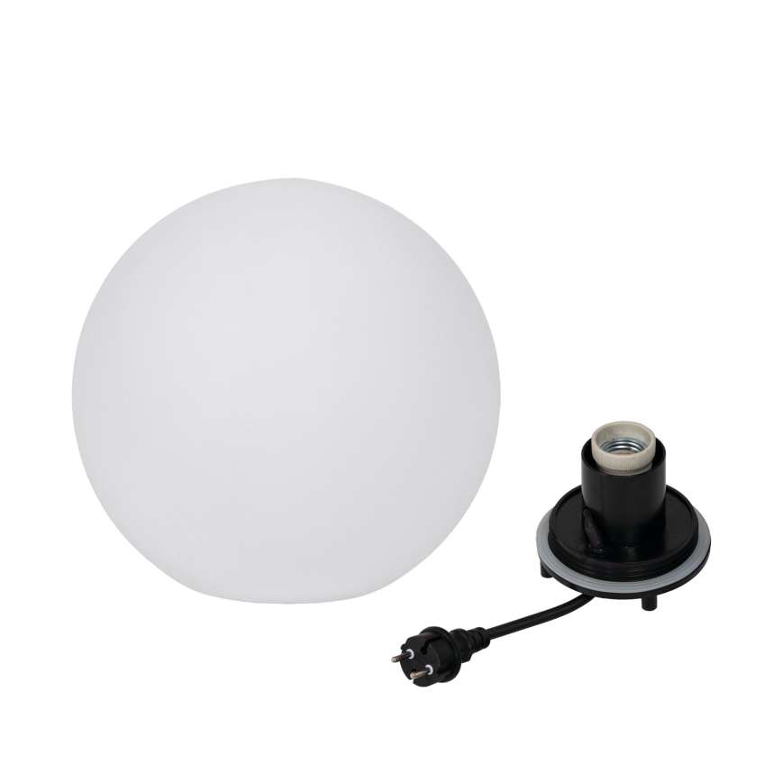 Āra lampa STONO 1xE27/20W/230V Ø 30 cm IP65 balta