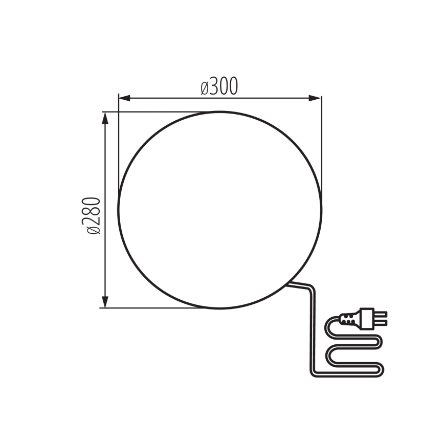 Āra lampa STONO 1xE27/20W/230V Ø 30 cm IP65 balta