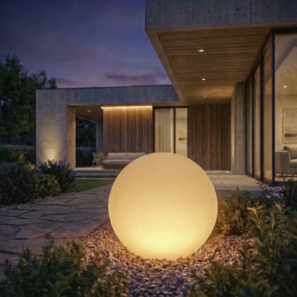 Āra lampa STONO 1xE27/20W/230V Ø 50 cm IP65 balta