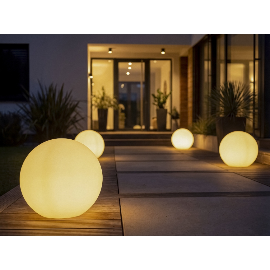 Āra lampa STONO 1xE27/20W/230V Ø 50 cm IP65 balta