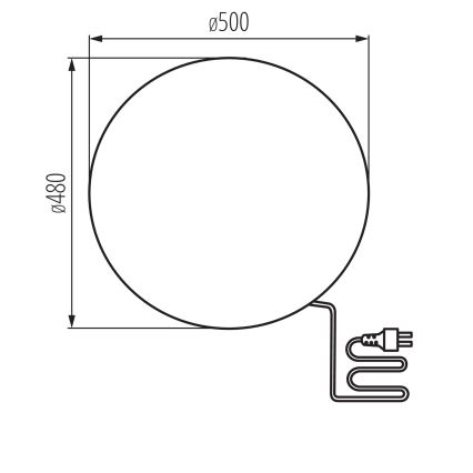 Āra lampa STONO 1xE27/20W/230V Ø 50 cm IP65 balta