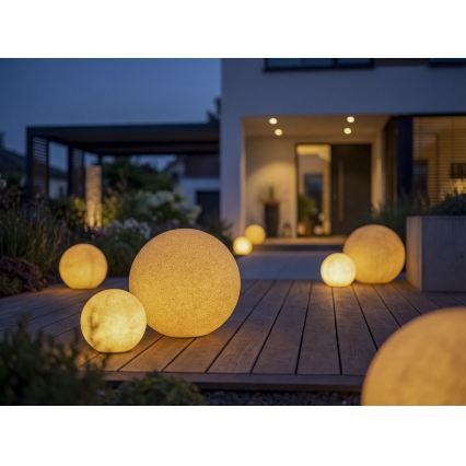 Āra lampa STONO 1xE27/20W/230V Ø 30 cm IP65 bēša