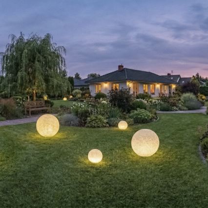 Āra lampa STONO 1xE27/20W/230V Ø 30 cm IP65 bēša