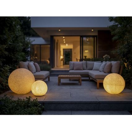 Āra lampa STONO 1xE27/20W/230V Ø 40 cm IP65 bēša