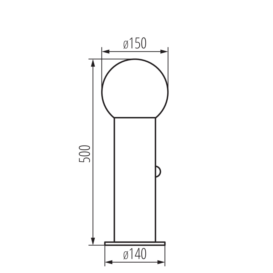 Āra lampa ar kustības un krēslas sensoru STONO 1xE27/15W/230V 50 cm IP65 antracīts