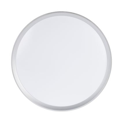 LED dimmējams griestu gaismeklis LIXAN LED/65W/230V 3000-6500K diametrs 48,6 cm balts/sudrabs + tālvadības pults