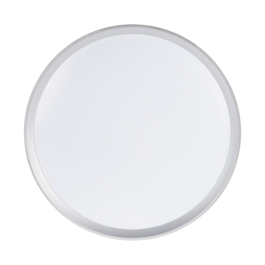 LED dimmējams griestu gaismeklis LIXAN LED/65W/230V 3000-6500K diametrs 48,6 cm balts/sudrabs + tālvadības pults